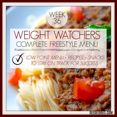 Week 36 – Weight Watchers Freestyle Diet Plan Menu – Week of 9/14/18