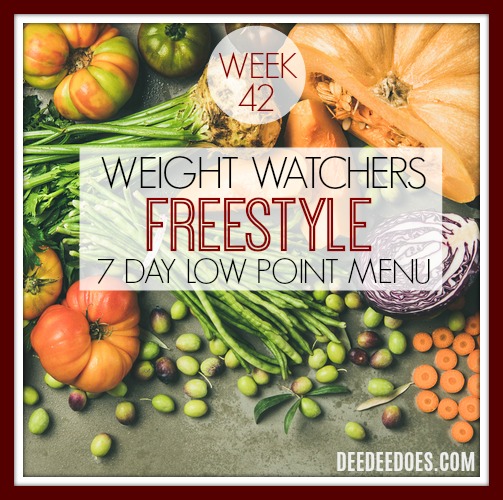Low Point Weight Watchers Freestyle Weekly Menu