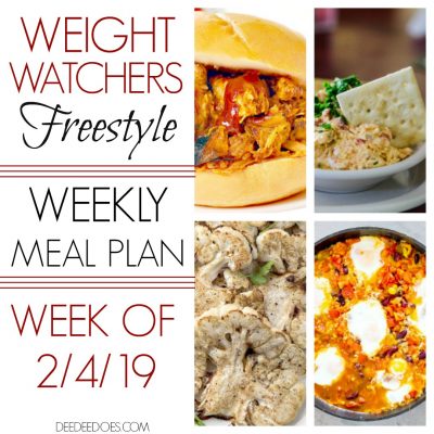 Weight Watchers Freestyle Weekly Meal Plan for Weight Loss – Week of 2/4/19