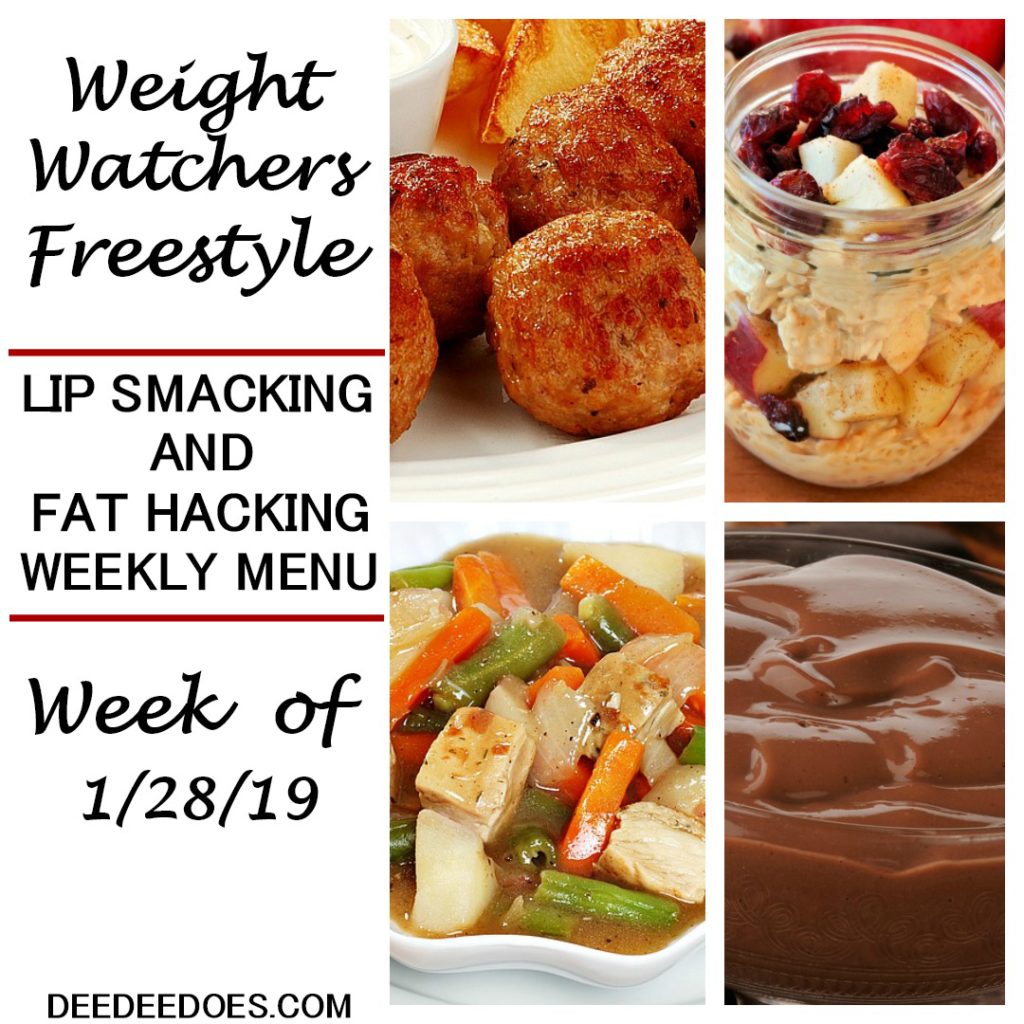 Weight Watchers Freestyle Weekly Meal Plan Weight Loss week 1/28/19