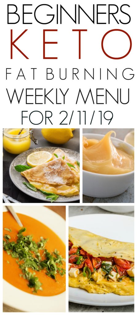 Keto Weekly Meal Plan for Beginners Week 2/11/19