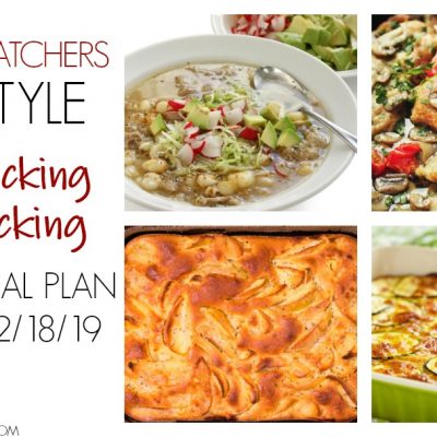Weight Watchers Freestyle Weekly Meal Plan for Weight Loss – Week of 2/18/19