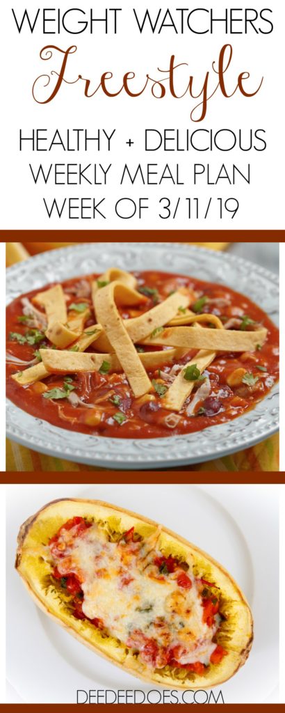 Weight Watchers Freestyle Weekly Meal Plan Healthy Weight Loss Week 3/11/19