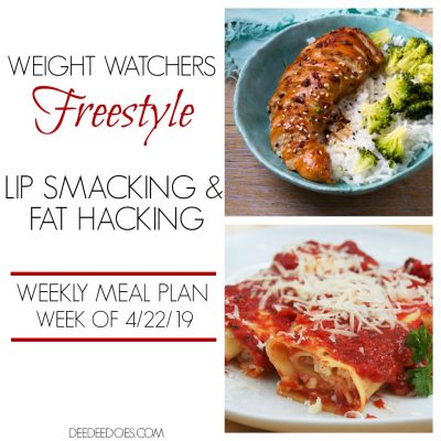 Fantastic Weight Watchers Freestyle Weekly Meal Plan for the Week of 4/22/19