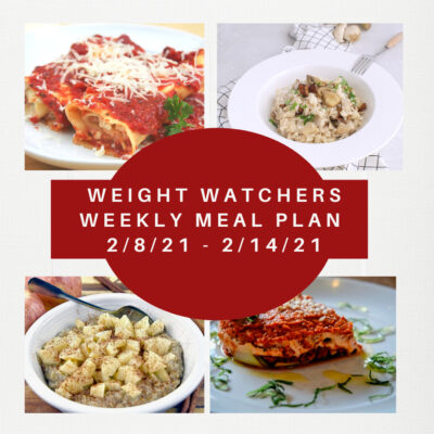 Weight Watchers Weekly Meal Plan for Weight Loss 2/8-2/14