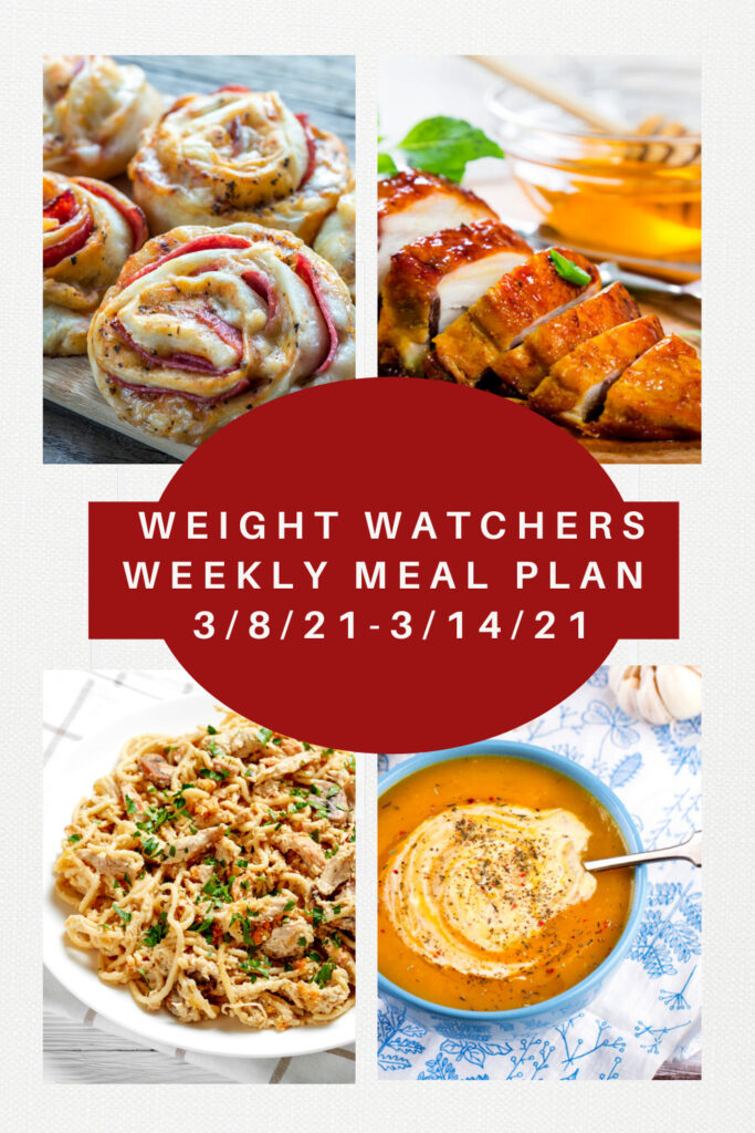 Weight Watchers Weekly Meal Plan Week of 3/8-3/14