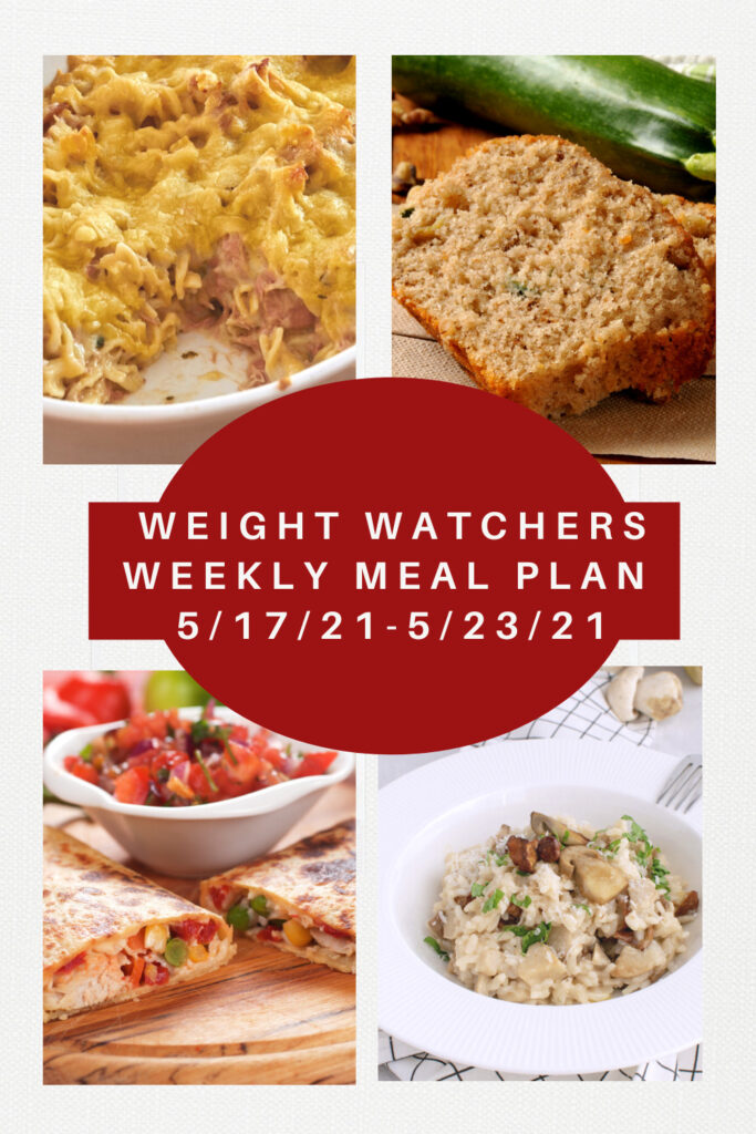 Weight Watchers Weekly Meal Plan for the Week of 5/17-5/23