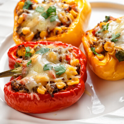 Healthy Mexican Stuffed Bell Pepper Recipe – 0 SmartPoint Dinner on Blue/Purple Plans