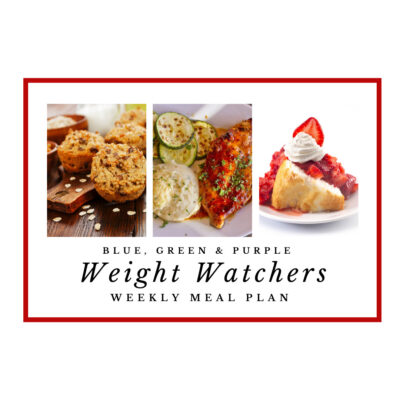 Weight Watchers Weekly Meal Plan for the Week of 10/4 -10/10