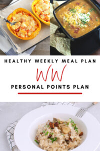 Weight Watchers Personal Points Weekly Meal Plan