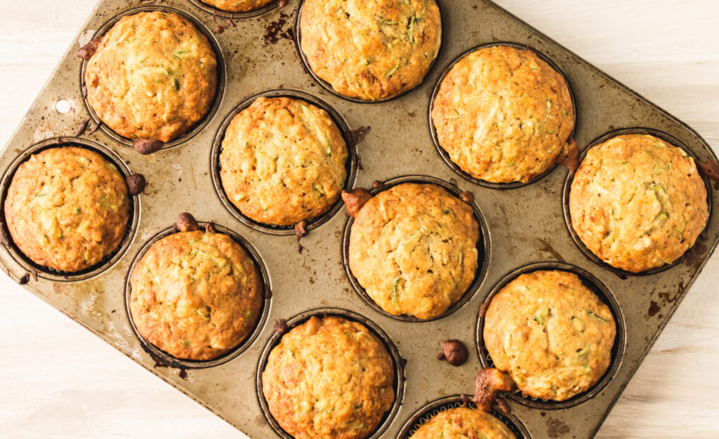 Delicious Healthy Jumbo Zucchini Muffins for Breakfast