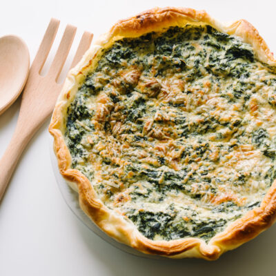 Savory Breakfast Ideas: Healthy Spinach Feta Pie Quiche Recipe