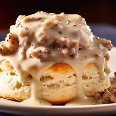 Homemade Easy Turkey Sausage Gravy and Biscuits Recipe