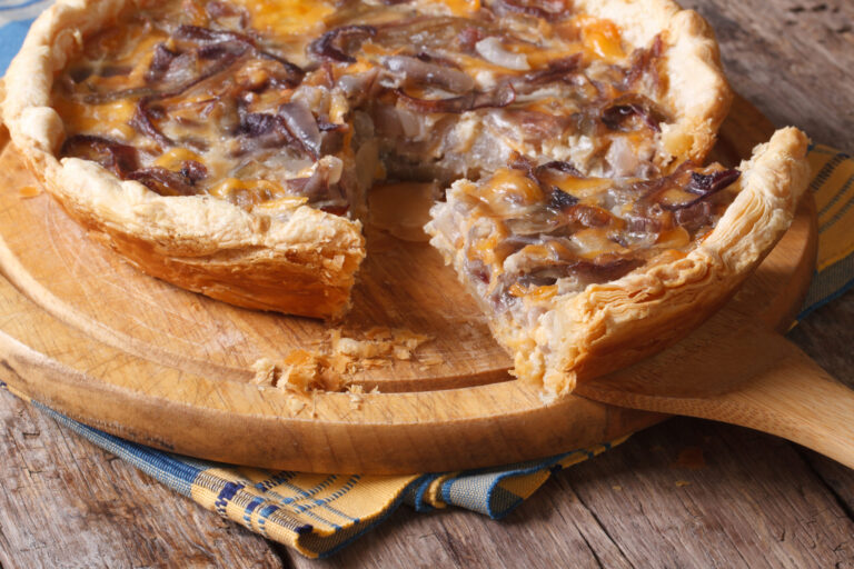 Vidalia Onion Mushroom Quiche for a high protein calorie deficit meal plan