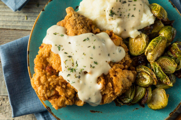 Air Fryer Chicken Fried Steak – air fryer chicken fried steak for the 7-day calorie deficit meal plan