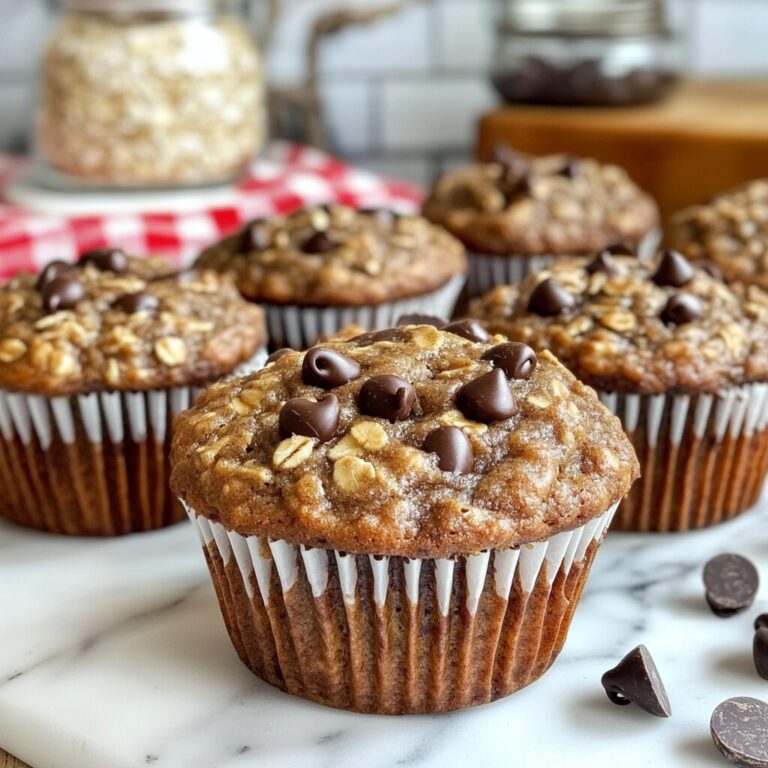 Oatmeal Chocolate Chip Banana Muffins for a high protein calorie deficit meal plan