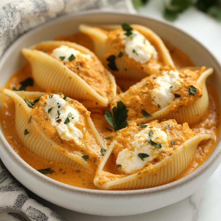 Savory Pumpkin and Goat Cheese Stuffed Shells for the 7-day calorie deficit meal plan