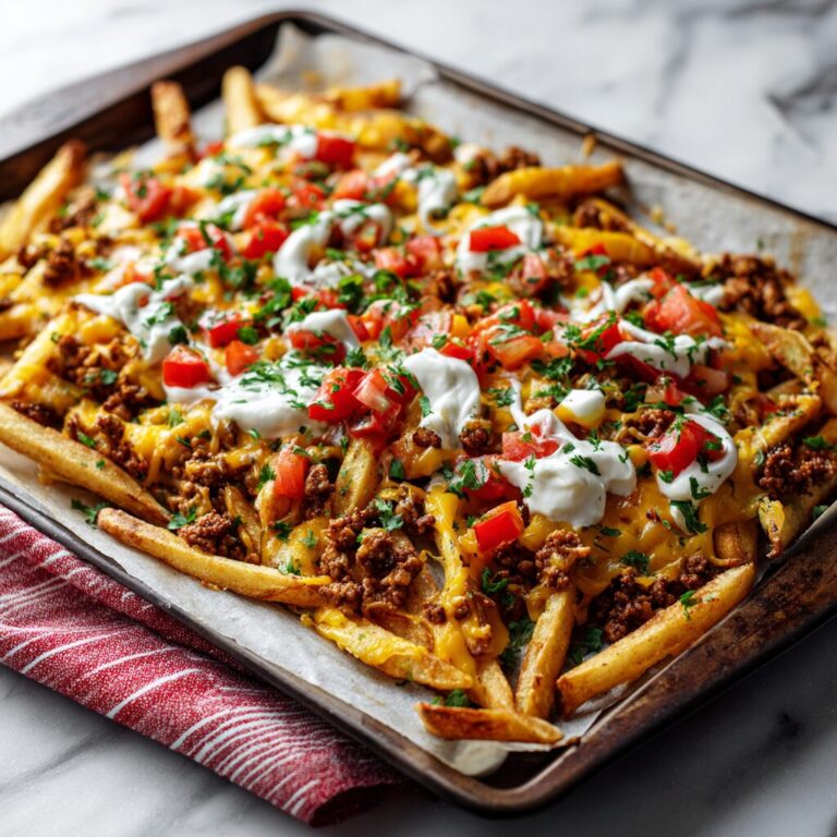 Lightened-Up Loaded Nacho Fries for the 7-day calorie deficit meal plan