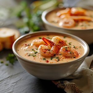 latin shrimp bisque high protein creamy shrimp soup easy dinner recipe healthy comfort food