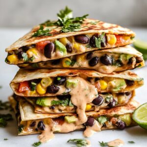 mexican street corn black bean quesadillas high protein vegetarian easy dinner recipe cheesy