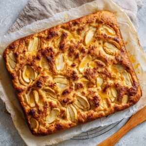 sweet focaccia bread apple cinnamon high protein breakfast dessert easy healthy recipe