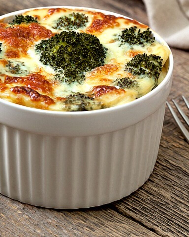 Instant Pot Cheesy Broccoli Egg Soufflé high protein calorie deficit meal
