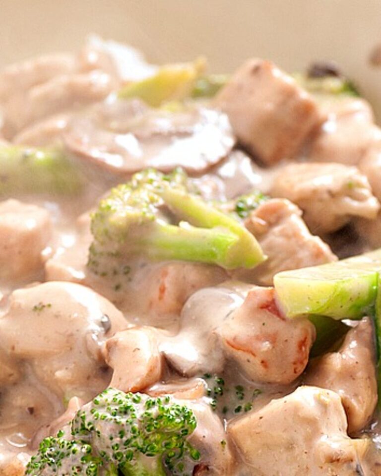 Crockpot Chicken Broccoli and Rice Casserole high protein calorie deficit meal