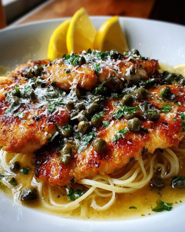 Easy Crockpot Chicken Piccata high protein calorie deficit meal